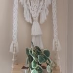 etagere en macrame blanche