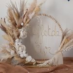 couronne en perle et fleur sechées