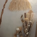 abat jour en raphia, suspension boheme ethnique