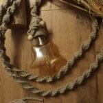 câble macramé, ampoule etoile