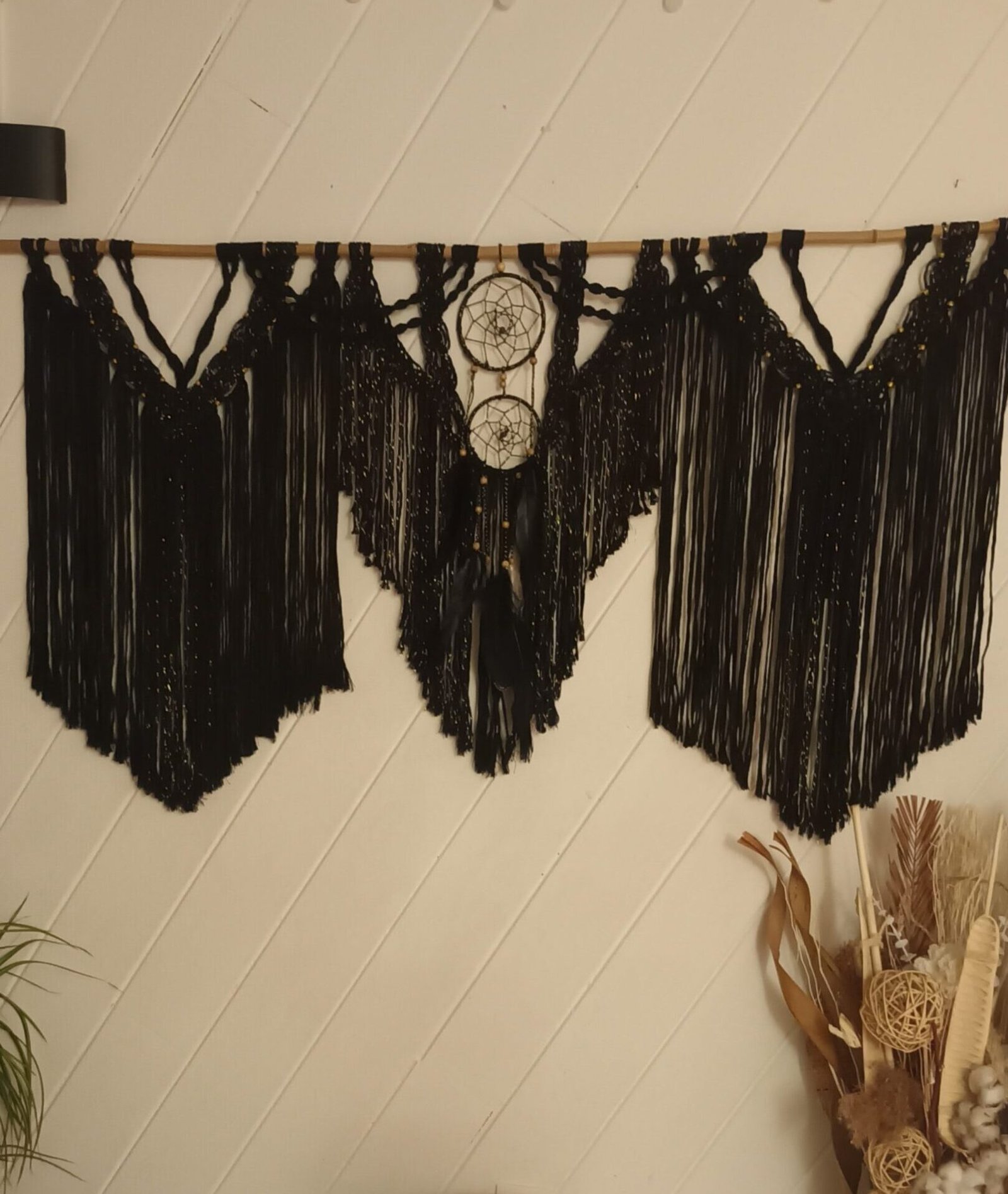 tenture murale en macramé