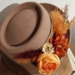 chapeau en laine floral
